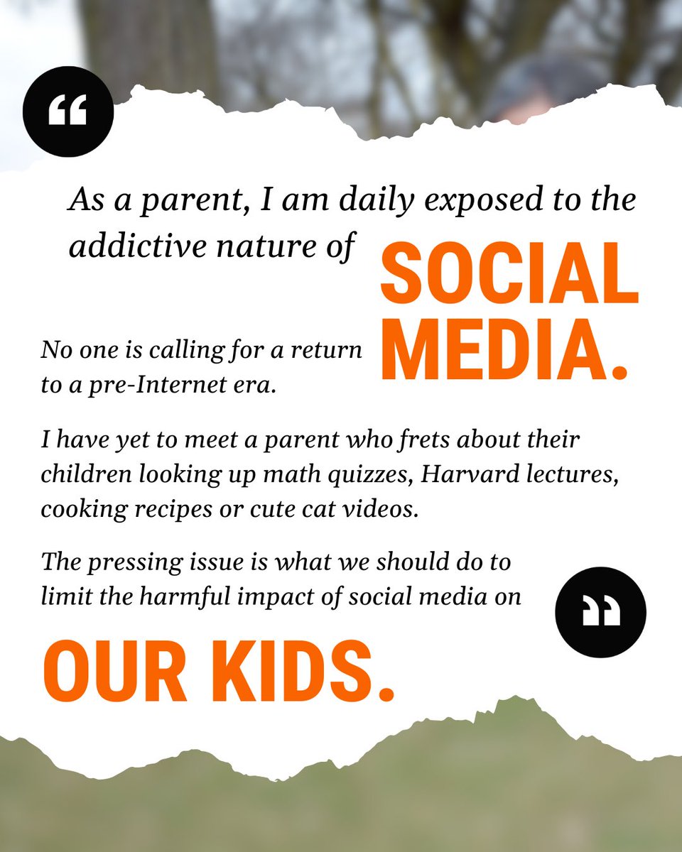 JessicaBellTO's tweet image. As a parent, I thought I knew about the impact of social media on my children. I was wrong.
Read my thoughts on what we can do to protect our kids online here: jessicabellmpp.ca/social_media_i…
Thanks to Dr Alison Yeung and @CFifeKW for your advocacy and leadership on this issue.