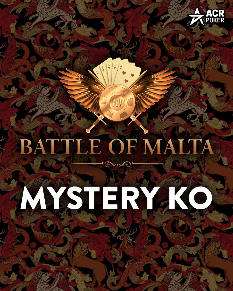 ACR_POKER's tweet image. 🚨 Only 3 Days Left to Qualify! 🚨
The $66 ➝ $500K Mystery Bounty Battle of Malta is on fire!🔥
💥Knock out a player on Day 2 and instantly claim your Mystery Bounty — top prize is $50,000💸
🗣️Once a bounty is claimed, it vanishes from the prize chart for all to see.
🧠…