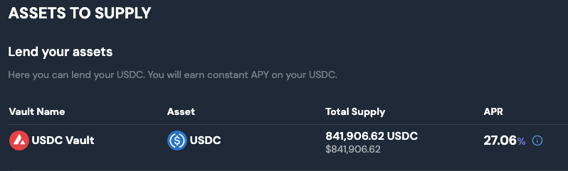 You can get 27% APR on your USDC using <a href="/40acres_Finance/">40acres</a> on Avalanche

$AVAX $USDC