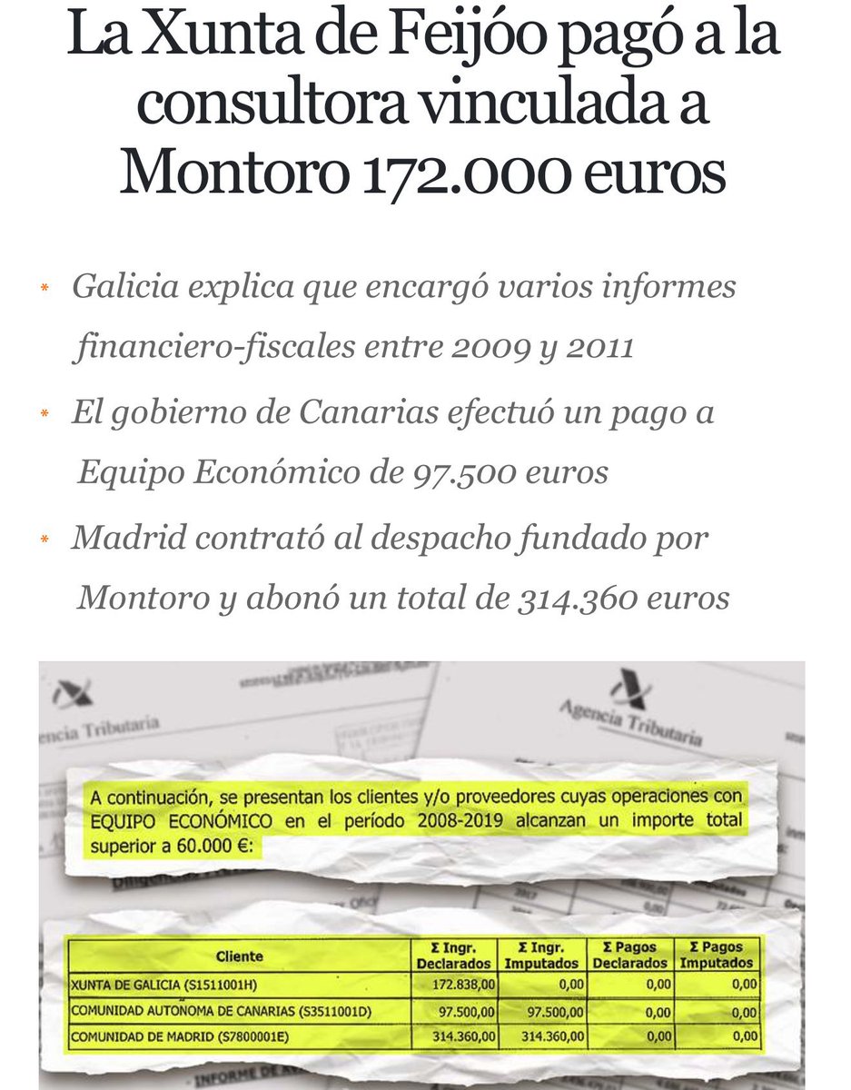 AndaluciaSinVOX's tweet image. La Xunta de Feijóo pagó a la consultora vinculada a Montoro 172.000 euros
