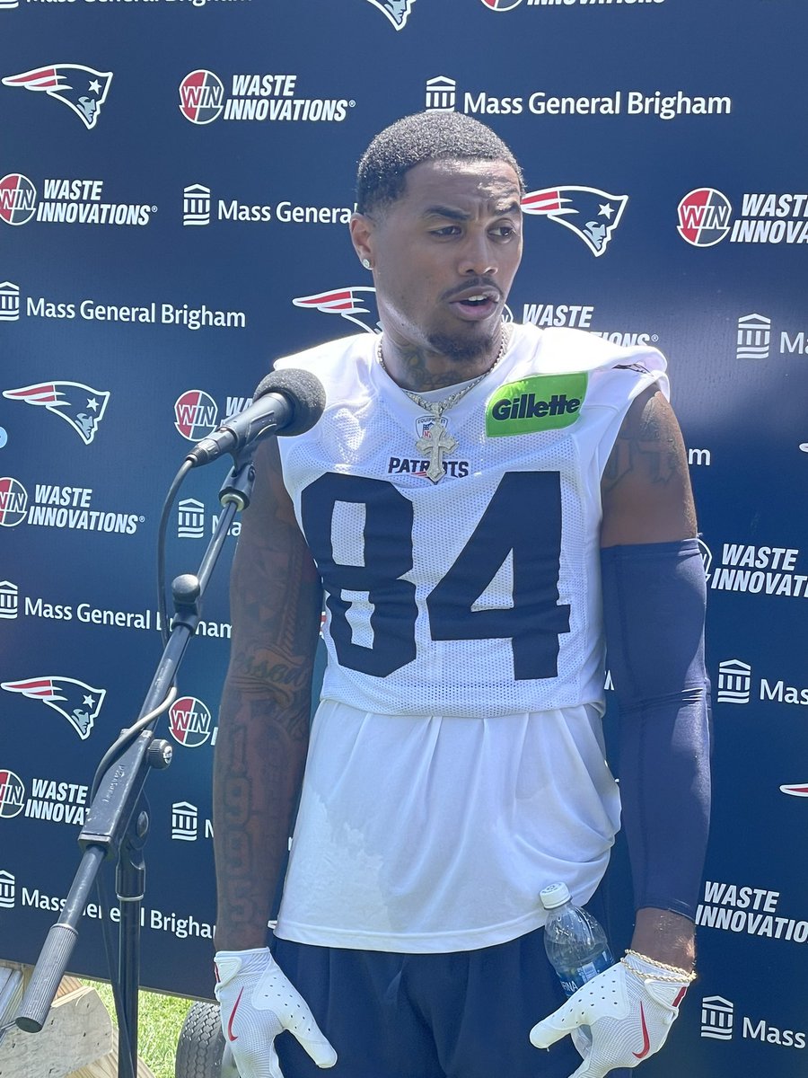 BenVolin's tweet image. WR Kendrick Bourne, who tore his ACL two years ago, said Stefon Diggs’ progress in his ACL rehab reminds him of Adrian Peterson rushing for 2k yards coming off the injury.
“We talk about it all the time. It’s freaking impressive. Bro, I wasn’t even close to that. It’s an honor…