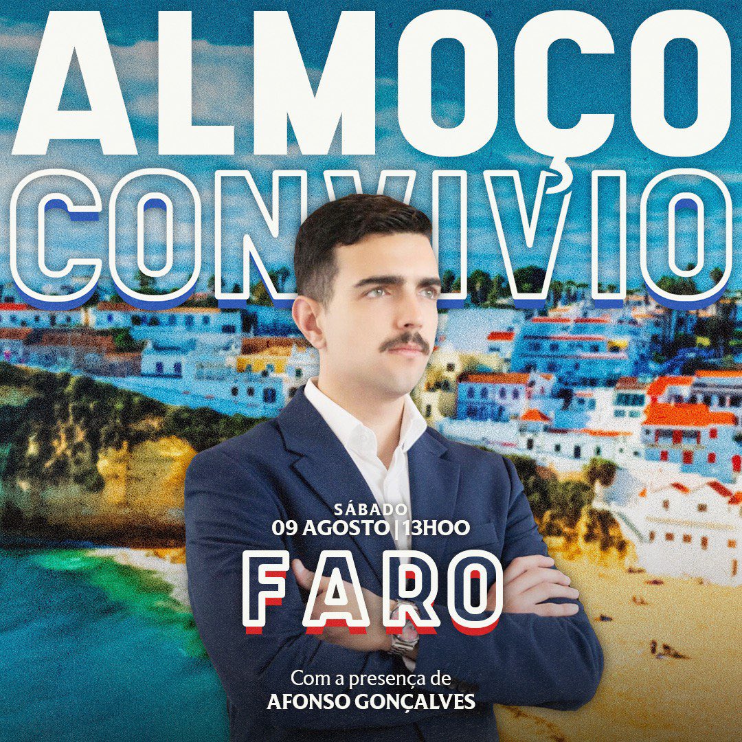 A RECONQUISTA vai estar no Algarve para um almoço convívio com os membros, simpatizantes e seguidores do movimento.

📆 Sábado, 9 de Agosto 

👉🏻 A presença no almoço é dependente do registo prévio (link nos comentários)

Após o registo serás contactado pelo responsável do núcleo!