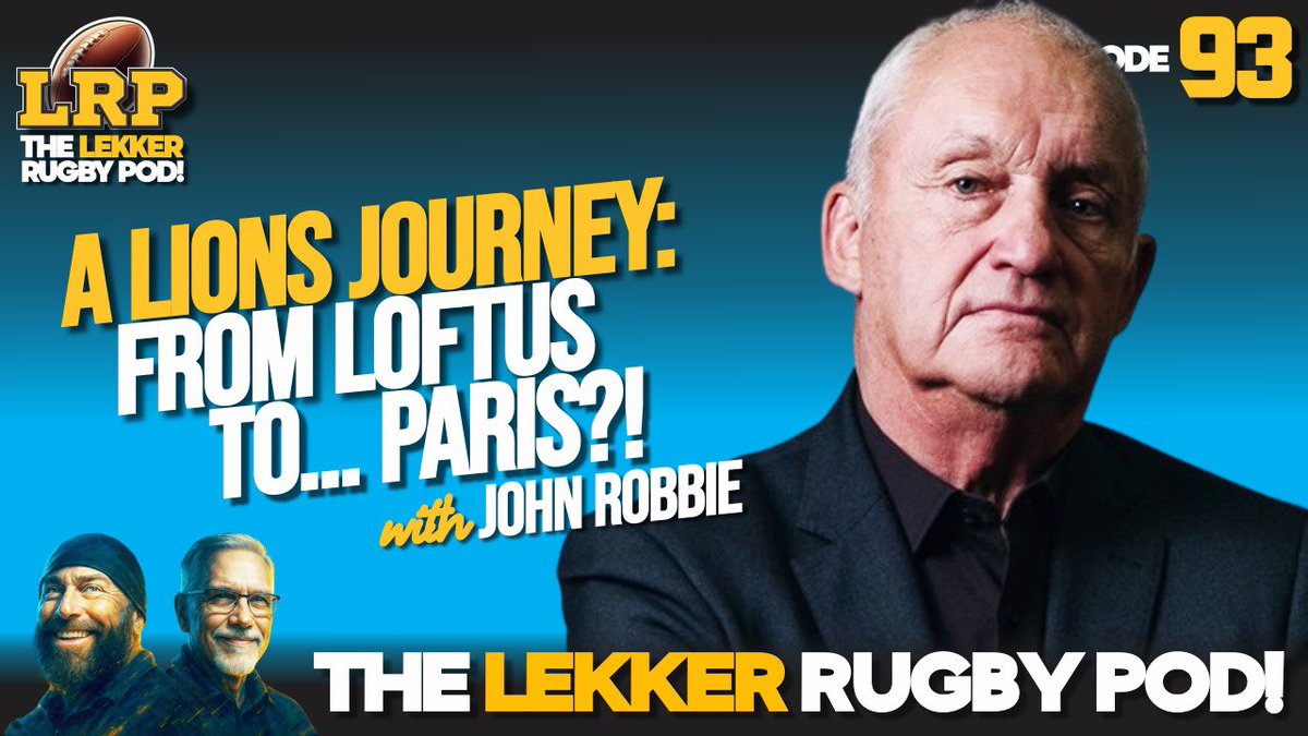 Harry Jones (@haribaldijones) on Twitter photo What an honour (and great fun) to talk with <a href="/John_C_Robbie/">John Robbie</a> on <a href="/LekkerRugbyPod/">The Lekker Rugby Pod!</a> yesterday!
See + hear it all here w <a href="/mwwelman/">MW Welman</a> + <a href="/MegafoonSA/">Megafoon Rugby!</a> :
youtu.be/vlf3zrhpCSg What an honour (and great fun) to talk with <a href="/John_C_Robbie/">John Robbie</a> on <a href="/LekkerRugbyPod/">The Lekker Rugby Pod!</a> yesterday!
See + hear it all here w <a href="/mwwelman/">MW Welman</a> + <a href="/MegafoonSA/">Megafoon Rugby!</a> :
youtu.be/vlf3zrhpCSg