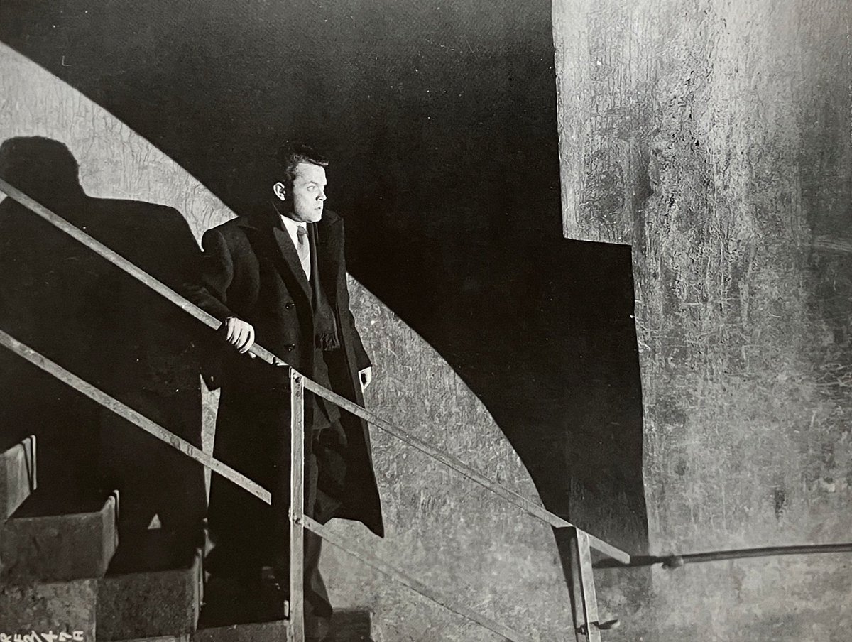 DarrellEpp's tweet image. Production still of Orson Welles working on the sewer scene in The Third Man: