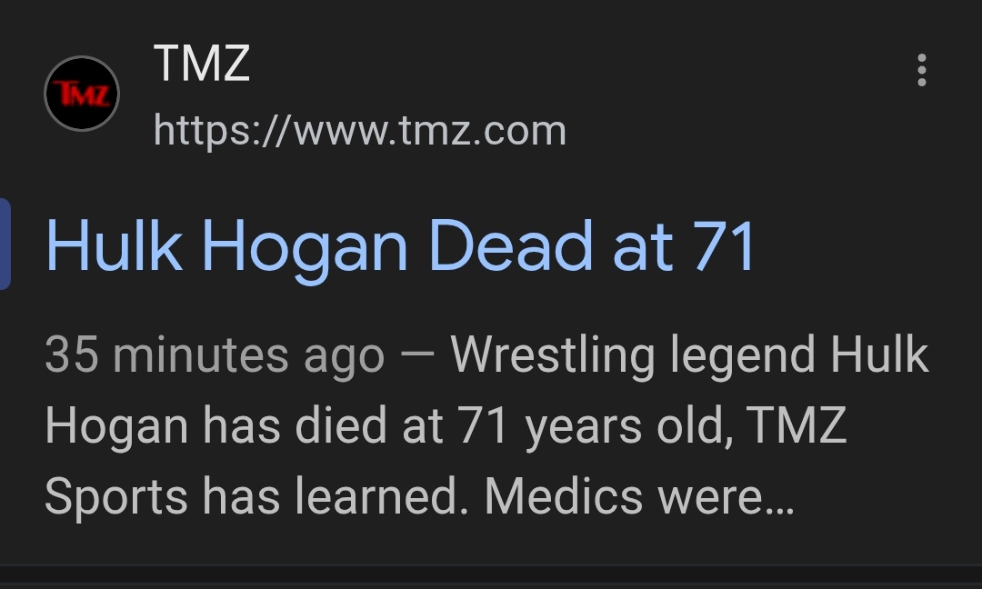 ToNyElHeLoU5's tweet image. Rip Hulk Hogan 😢