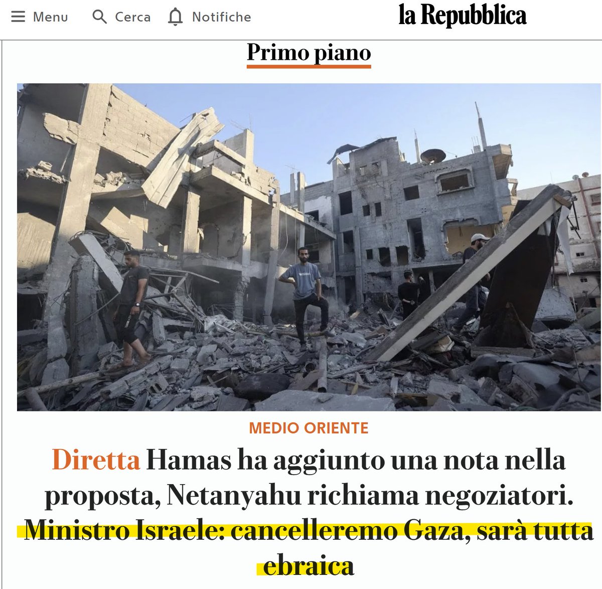 a____capo's tweet image. Ormai non fingono più, lo dicono apertamente: "cancelleremo #Gaza, sarà tutta ebraica".
Se vi chiedete come sia possibile che non abbiano ancora sanzionato #Israele, la risposta è semplice:
USA e UE, Italia inclusa, sono complici in questo sterminio.