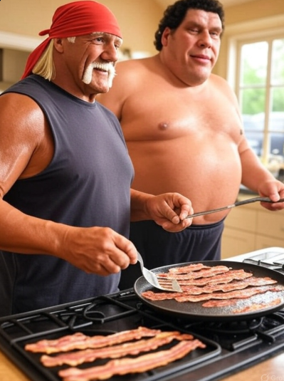 worshipthepig's tweet image. Rest in peace and bacon grease Hulkster!!!