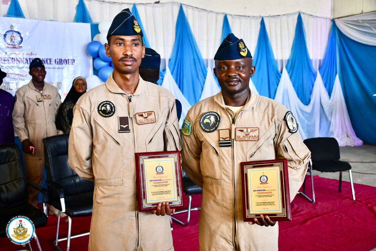 NigAirForce's tweet image. NAF boosts battlespace dominance with new combat-ready UAV operators
The Nigerian Air Force (NAF) has graduated a new batch of combat-ready Unmanned Aerial Vehicle (UAV) operators following the successful completion of Operational Conversion Training Course 3/2024. The ceremony,…