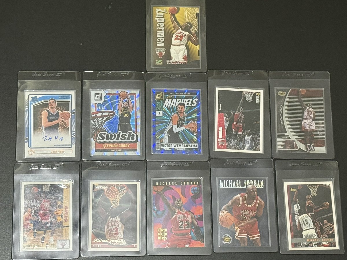 corydoncards's tweet image. These 11 cards were narrowed down from hundreds, heavily scrutinized, how we feeling about this @PSAcard submission?! I’ll definitely share the results! 😍 @CardPurchaser @J0phe5