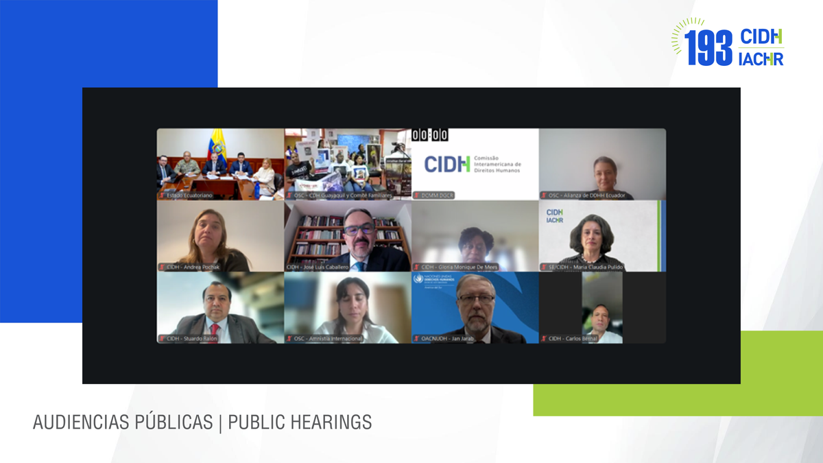 #193PeríodoCIDH | #CIDHAudiencias | #Ecuador: Desapariciones en el contexto de la militarización de la seguridad pública 
 
👉🏾 Organizaciones alertaron sobre los impactos de la militarización, tras la declaración de un supuesto conflicto armado interno, como desapariciones