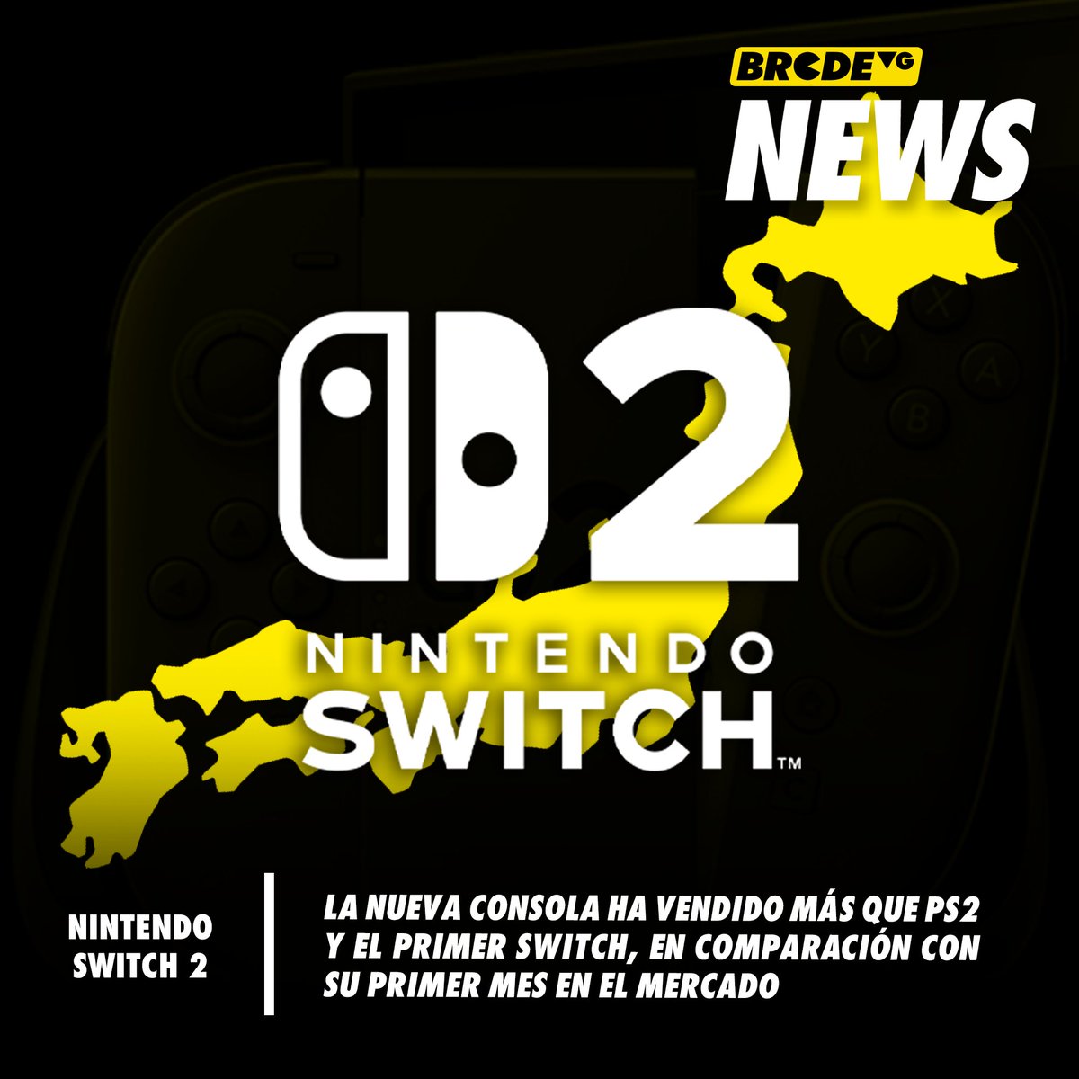 BRCDEvg's tweet image. 📈 Switch 2 es un éxito en Japón: vendió 1.5M de unidades en su primer mes, triplicando el debut de Switch 1 y superó el récord de PS2.
📊 Según reportes recientes, a solo 4 días de su lanzamiento ya había vendido 3.5M de consolas y Nintendo apunta a vender más de 15M este año.