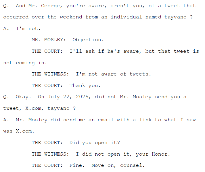 "that tweet is not coming in" 😭