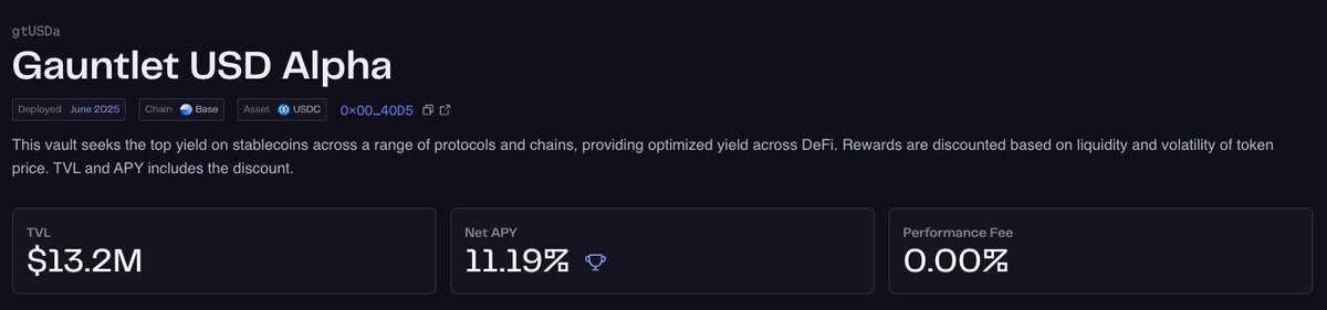 wolf_indexed's tweet image. The best YBS (Yield Bearing Stablecoin) out there?
@gauntlet_xyz gtUSDa 🤌
@stablewatchHQ peep this one out.