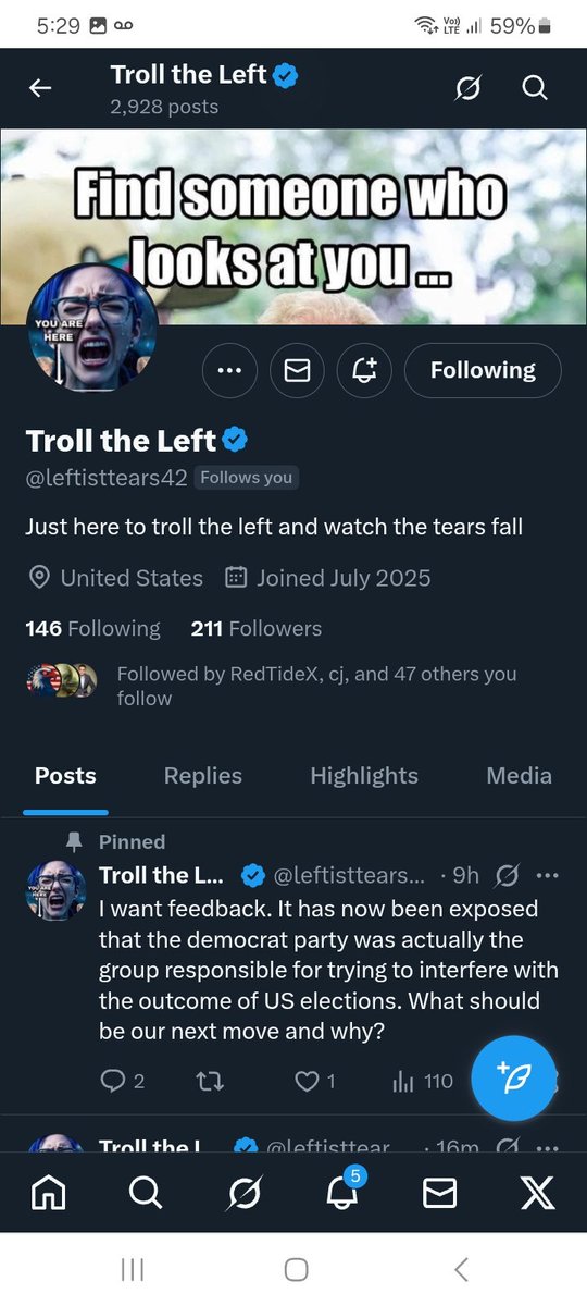 Hawkesbay69's tweet image. Can we get this account some more followers, the have promised to follow back all legit accounts please give @leftisttears42 a follow, repost 💪🫶👊💥💯🇺🇸