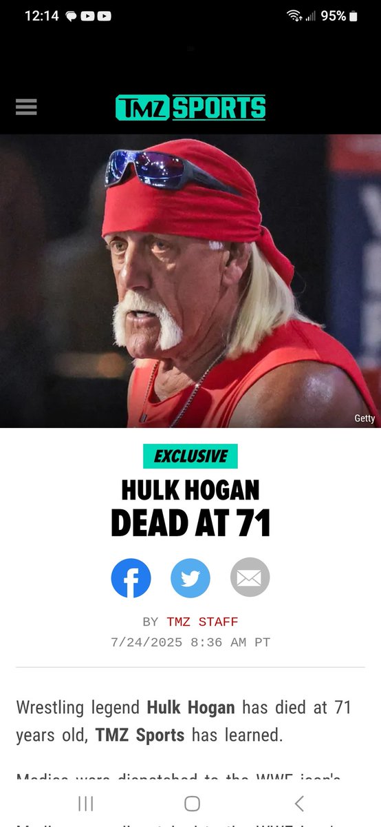 NOT THE HULK DYING THE SAME WEEK AS OZZY!