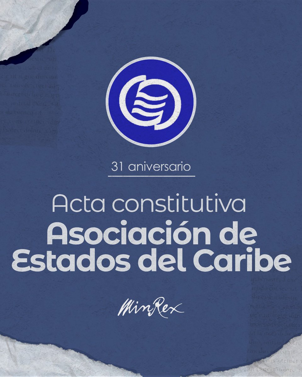 Cancillería de Cuba (@cubaminrex) on Twitter photo En este nuevo aniversario trasladamos sinceras felicitaciones a la <a href="/ACS_AEC/">Association of Caribbean States</a> y sus países miembros🌊
Unidos por principios de cooperación, solidaridad y desarrollo sostenible, #Cuba 🇨🇺 reitera su voluntad de continuar trabajando por soluciones a los desafíos del #MarCaribe. En este nuevo aniversario trasladamos sinceras felicitaciones a la <a href="/ACS_AEC/">Association of Caribbean States</a> y sus países miembros🌊
Unidos por principios de cooperación, solidaridad y desarrollo sostenible, #Cuba 🇨🇺 reitera su voluntad de continuar trabajando por soluciones a los desafíos del #MarCaribe.