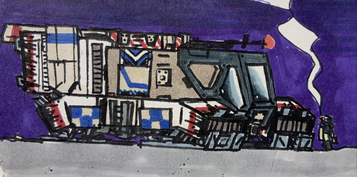 Lambdafallout12's tweet image. [Shuttlecraft doodle 24/07/25]
An Angular industrial shuttlecraft