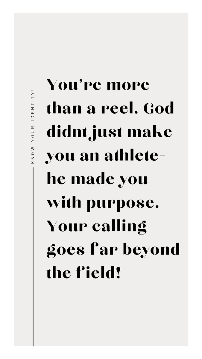 Coach_Jas_'s tweet photo. The most important thing an athlete can do is find their identity beyond the game. You've played most of your life, it’s easy to see yourself as only an athlete. You are so much more than who you are on the field—you have purpose, value, and potential that goes beyond the game. https://t.co/JRWQmjga4s
