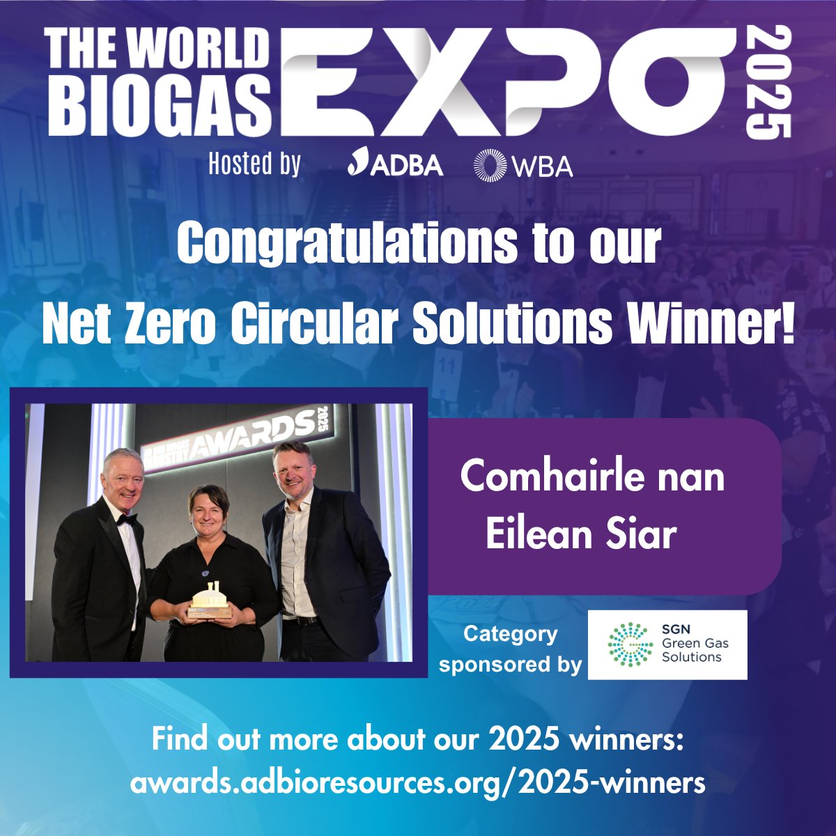 Congratulations to our Net Zero Circular Solutions Award winner, Comhairle nan Eileen Siar!

Find out more about our winner: awards.adbioresources.org/the-net-zero-c…