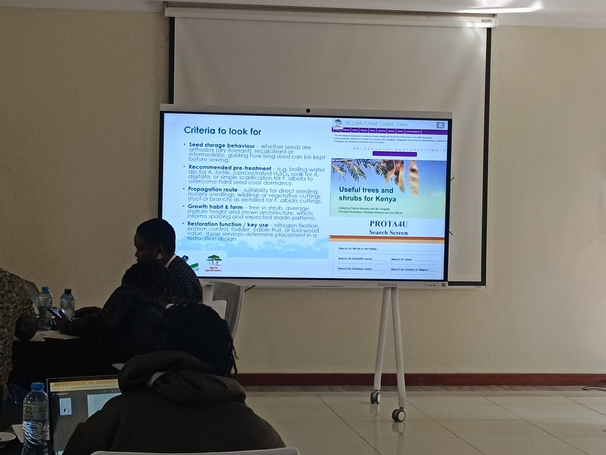 Participated in the "Tree Species Selection Support Tools Workshop" at Lake Elementaita, Nakuru county. The workshop brought together more than 30 restoration organizations Organized by CIFOR-ICRAF
<a href="/CIFOR_ICRAF/">CIFOR-ICRAF</a>