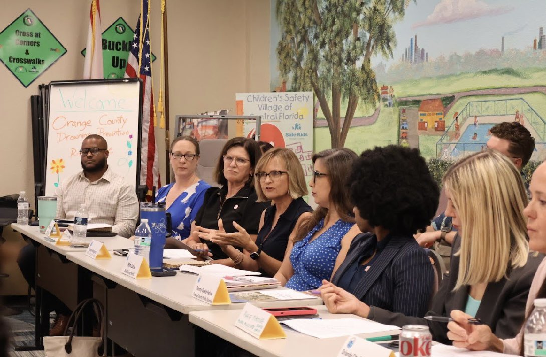 AutismFlorida's tweet image. On Wednesday, @AutismFl @thezacfoundation,@orlandohealth, @csvcentralfl, @florida.health, @RedCross @WaterSmartFL @swimglobalproject, @ocfirerescue, came together for a critical roundtable on drowning prevention to confront drownings statewide.