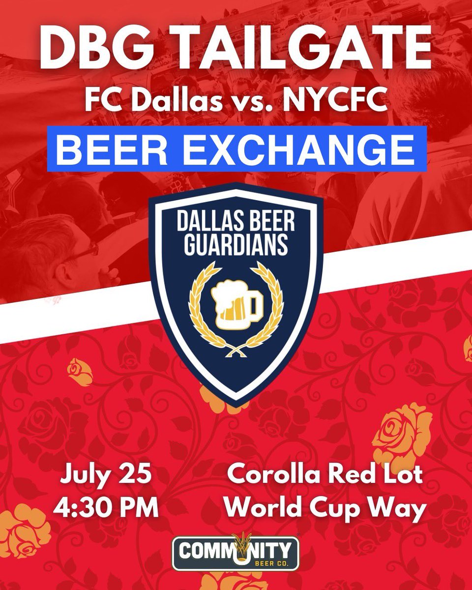 DallasGuardians's tweet image. Summer Fridays? Come kick it with DBG before the match! 

Hot dogs are on the menu, bring some beers to share or grab some of ours. 4:30 in the red lot @ToyotaStadiumTX!