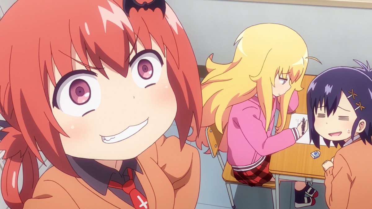 TheLostSnail2's tweet image. Truly fiendish from Satania.
Anime: Gabriel Dropout.