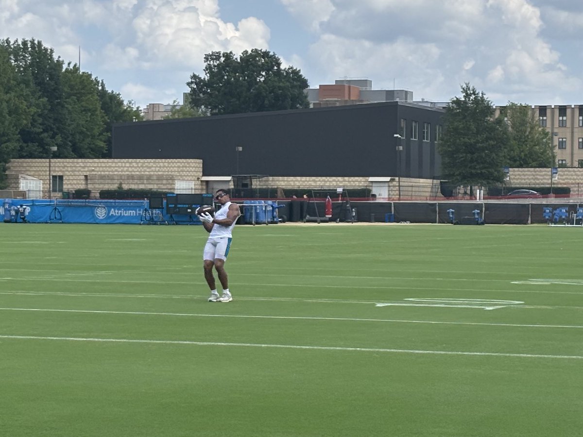Danielle_Stein9's tweet image. Chuba Hubbard continues to be the last one off the field after #Panthers training camp