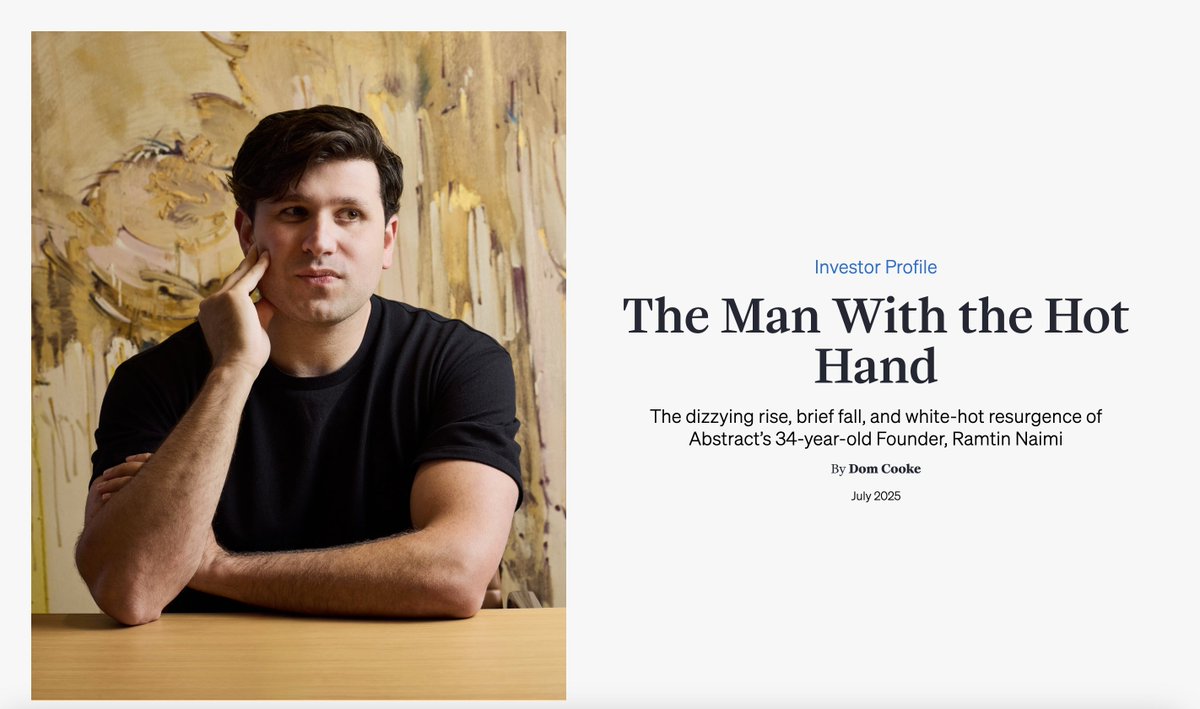 Incredible profile on my friend <a href="/ramtinnaimi/">Ramtin Naimi</a> in <a href="/joincolossus/">Colossus</a> 

Ramtin's drive and work ethic have inspired me for years and I'm glad he's finally telling his story publicly. 

Undoubtedly a future Hall of Famer