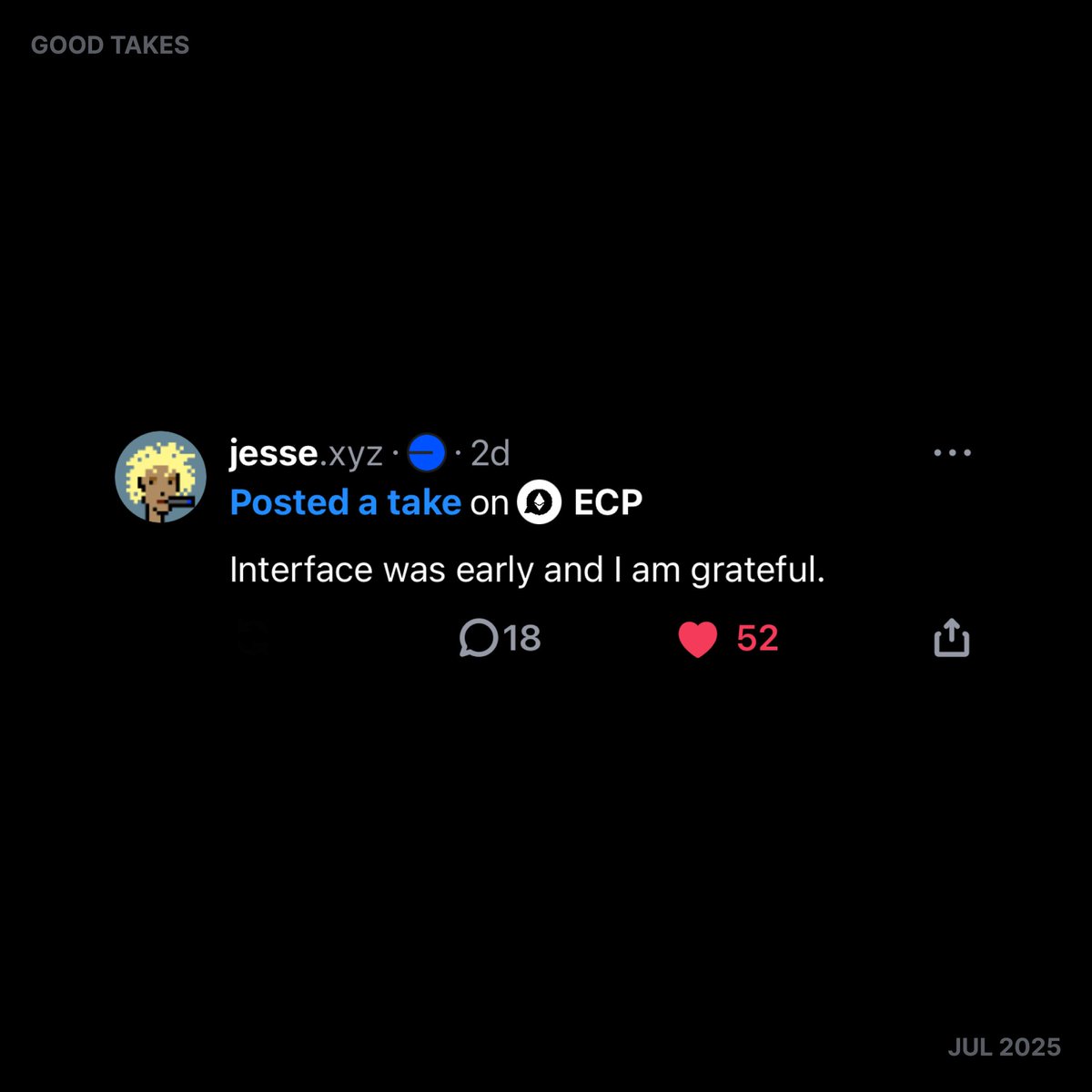 interfacedapp's tweet image. Based take @jessepollak