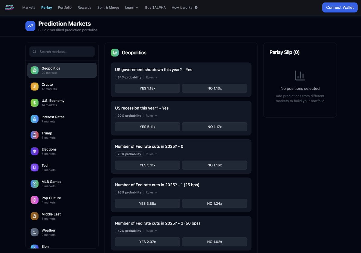 AlgorandFR's tweet image. La plateforme de marchés prédictifs sur Algorand, @AlphaArcade69, vient de lancer la possibilité de faire des paris combinés ! 🤯
C'est la première fois dans le web3 qu'une plateforme propose ce genre de fonctionnalité ! 🔥