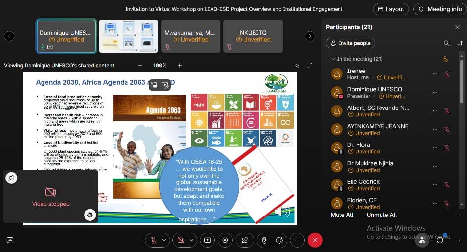Congratulations to you, <a href="/UR_CoE/">UR-CE Rwanda</a> , for launching the National Implementation Plan to Transform Education for Sustainability. For more information, visit ce.ur.ac.rw/?Rwanda-has-la…