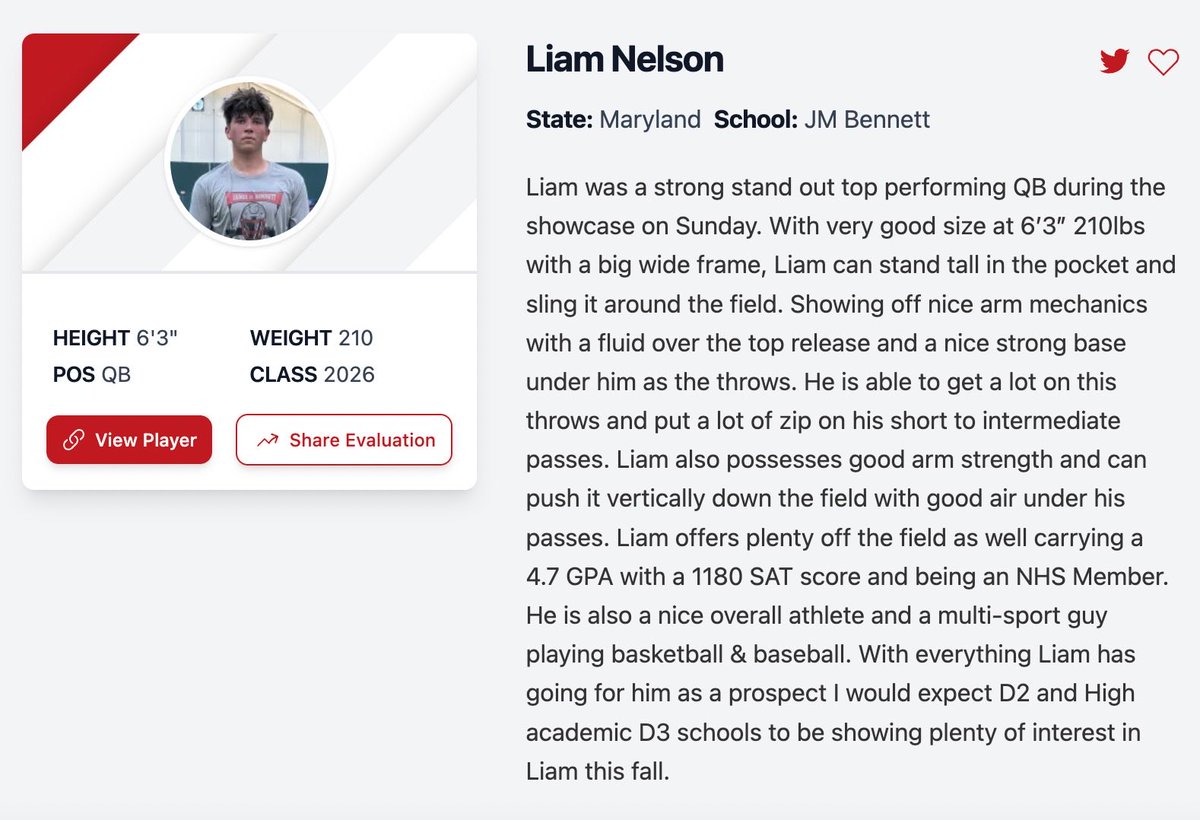 Thank you <a href="/tdhald/">Todd Haldis</a> and <a href="/PrepRedzoneMD/">Prep Redzone Maryland</a> for the write up after my camp <a href="/QB_Factory/">Quarterback Factory</a> 

<a href="/QBCoachBaucia/">Chris Baucia</a> <a href="/CoachGLas22/">Greg Lasinski</a> <a href="/CoachTSAlbright/">Scott Albright</a> <a href="/CoachNPGreene/">Nick greene</a> <a href="/JMBFBrecruits/">JMB HS Football Recruits</a> <a href="/FBBayside/">Bayside Recruits (MD)</a> <a href="/mfarrellsports/">Mike Farrell</a>