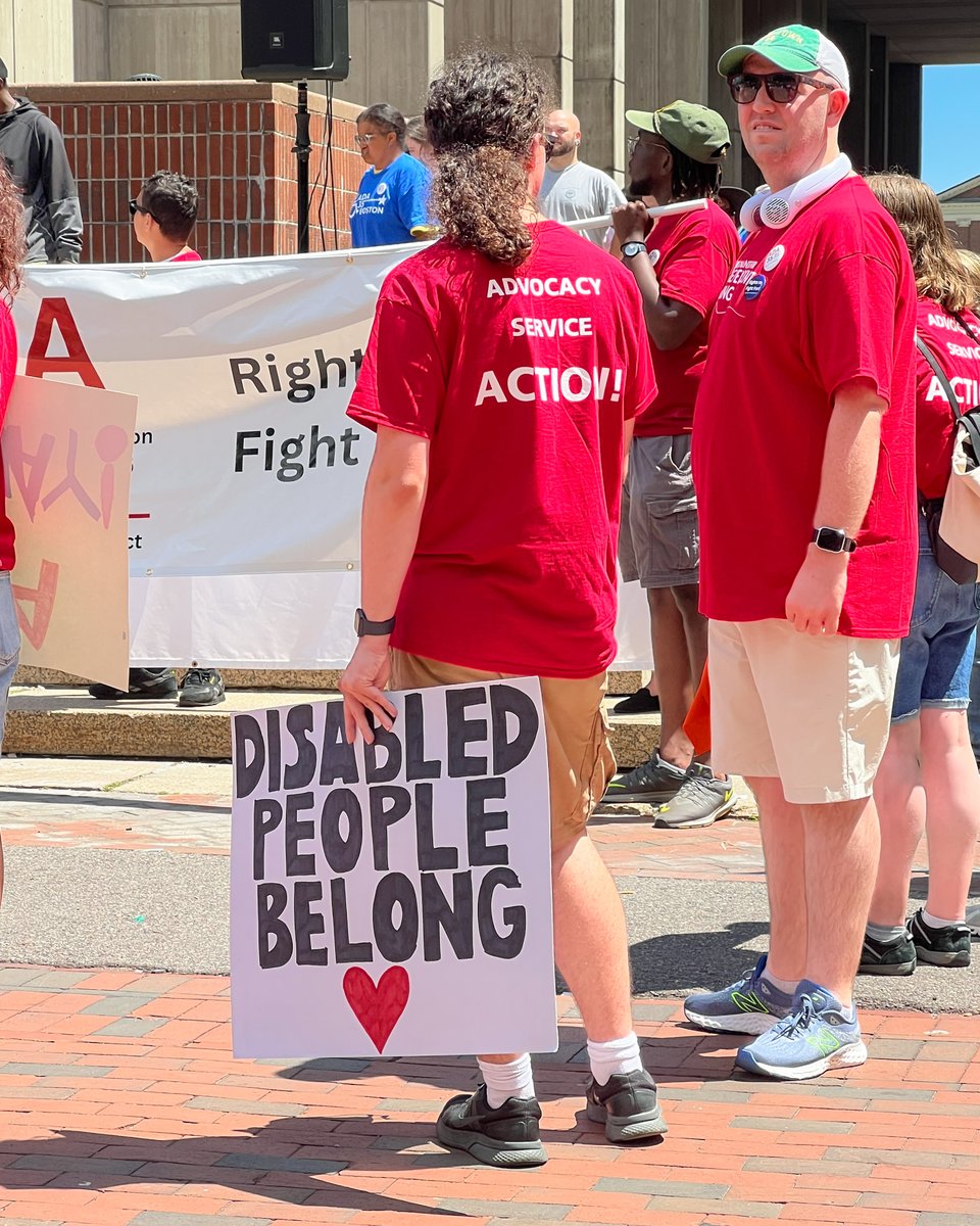 PerkinsVision's tweet image. The #ADA is here, we will not disappear. 📣
Perkins was honored to march alongside friends, advocates, and organizations from across the Commonwealth to celebrate the 35th anniversary of the #AmericansWithDisabilitiesAct at @DisabilityBos' #ADA35 event.