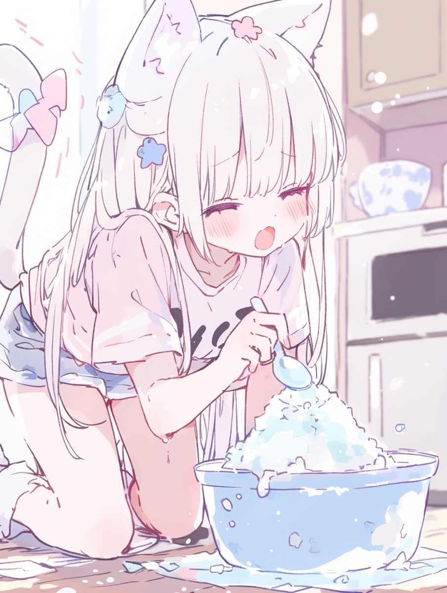 ima_AI123's tweet image. おはよう！

「かき氷の日🍧」
