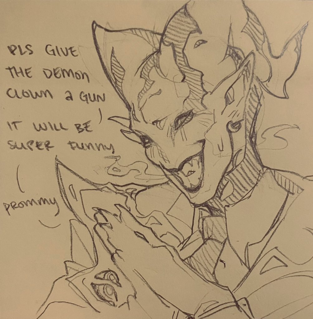 Sxraphiim_'s tweet image. i drew on a sticky note 💔
i think Twitch doesn’t give the Shacos guns out of fear