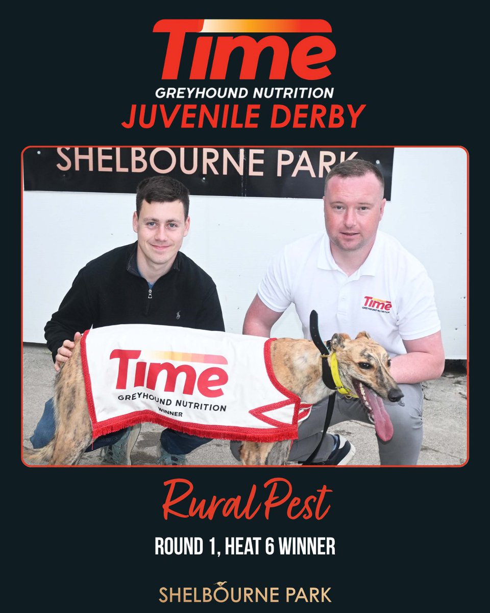 Shelbourne Park Greyhound Stadium (@shelbournepark) on Twitter photo The 1st Round of the 2025 <a href="/Time_Nutrition_/">Time Greyhound Nutrition</a> Juvenile Derby took place last Friday night in Shelbourne Park Greyhound Stadium.
It was a fantastic night of racing, join us this Friday 25th July for Round 2!
Congratulations to Rural Pest winner of Heat 6.
#JuvenileDerby The 1st Round of the 2025 <a href="/Time_Nutrition_/">Time Greyhound Nutrition</a> Juvenile Derby took place last Friday night in Shelbourne Park Greyhound Stadium.
It was a fantastic night of racing, join us this Friday 25th July for Round 2!
Congratulations to Rural Pest winner of Heat 6.
#JuvenileDerby