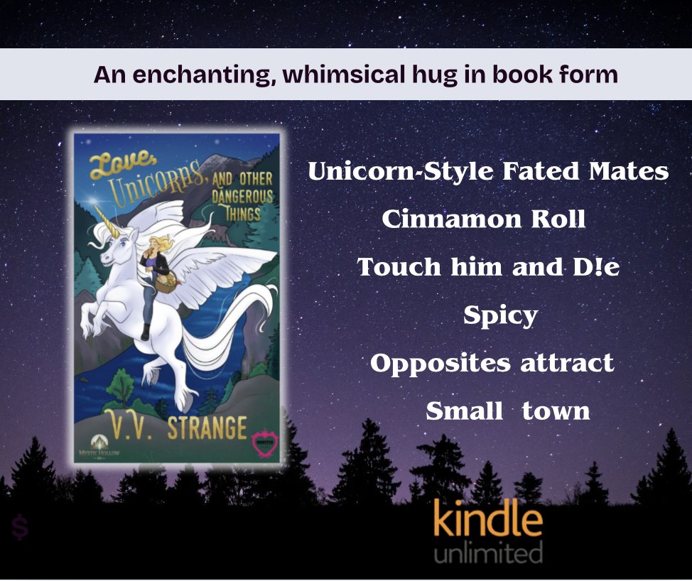 Amnesiac with a deadly instinct meets cinnamon-roll unicorn shifter. Only in Mystic Hollow... 😍
shorturl.at/ZwQW8
#ParanormalRomance #ParanormalRomCom #SupernaturalRomance #FantasyRomance #shiftersRomance #FatedMates #oppositesAttracts #KindleUnlimited #ReadersCommunity