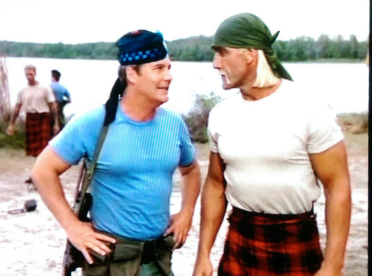 DoktorWatson's tweet image. For me, the peak of #HulkHogan's career was #ThunderInParadise with Jack Lemmon's son, Patrick McNee and a massive speedboat.
Bonkers from start to finish, it had an excellent theme tune as well as a tropical island of Scottish terrorists who played the Highland Games for fun.๐๏ธ