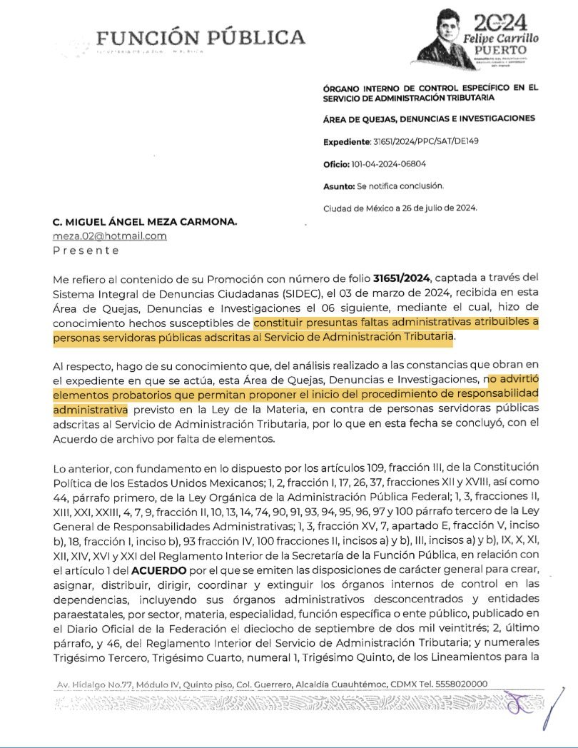 MiguelMezaC's tweet image. Rosalinda López Hernández, hermana de @adan_augusto López Hernández, encubrió a todas las empresas fantasma del país.
Como administradora general de Auditoría Fiscal del SAT, Rosalinda bajó la detección de estas empresas de 3,016 anuales a solo 81 al año: 97% menos.
Ese…