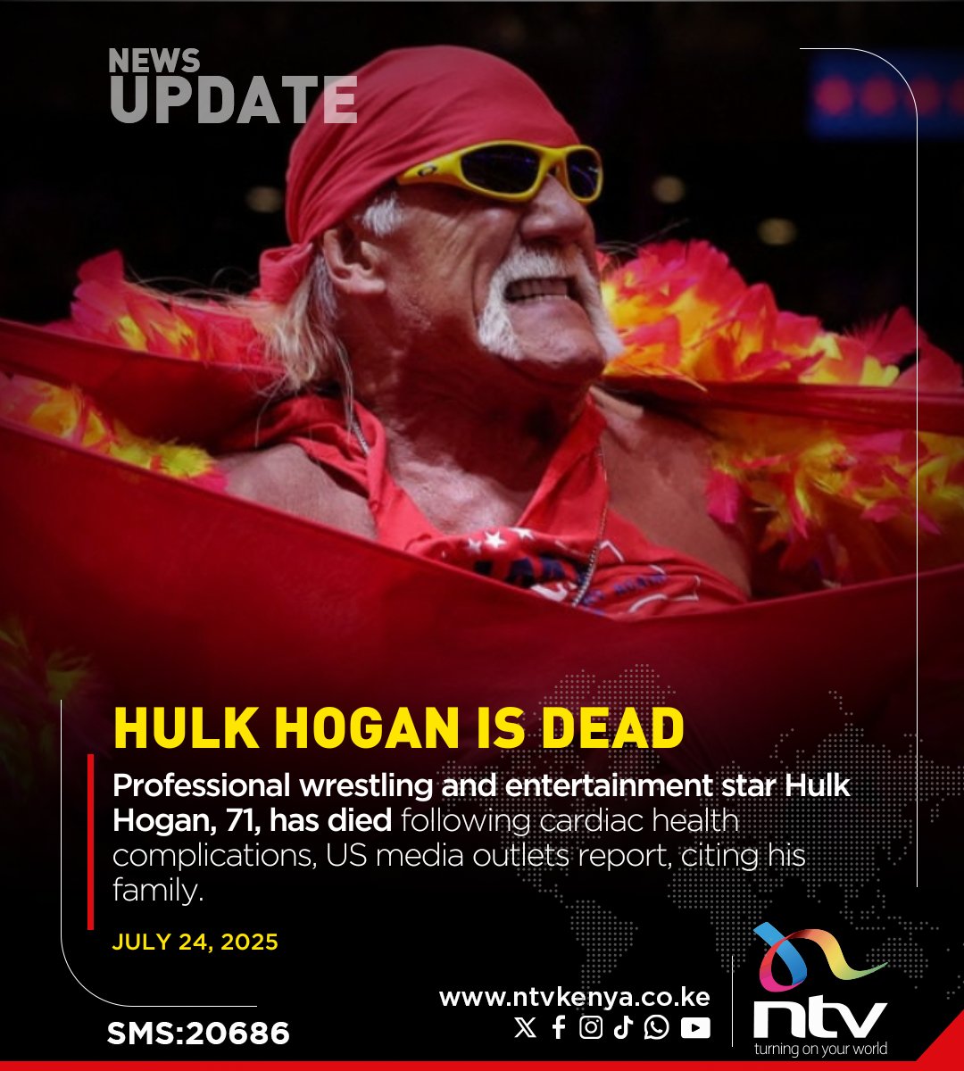 Professional wrestling and entertainment star Hulk Hogan dies at 71, US media outlets report