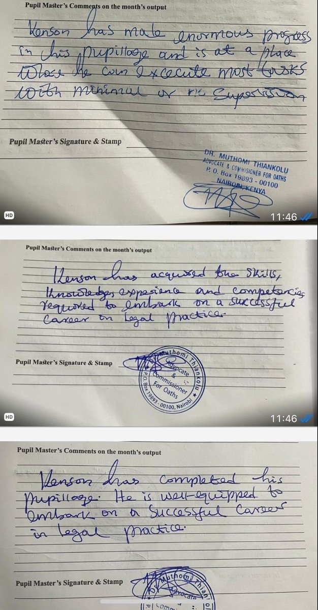 KensonMutethia's tweet image. So glad to have successfully completed my 6 months of pupilage under amazing tutelage, submitted my workbook and cleared with KSL.
ATP has certainly been a worthwhile thrill. Totally recommend 😅