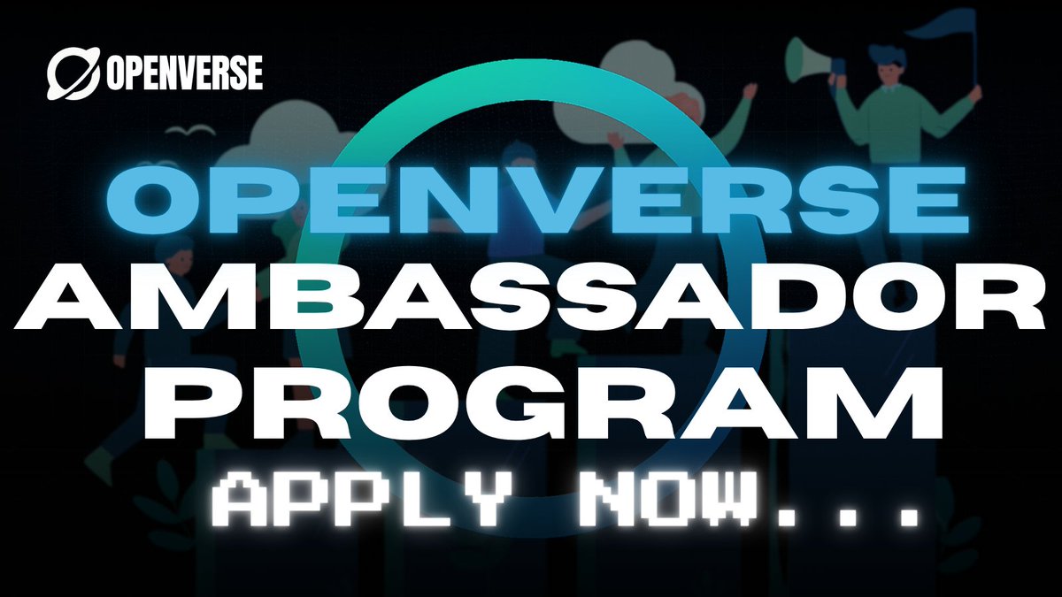 🥳100% loading has become a reality! We're excited to officially launch the OPENVERSE Ambassador Program!

Want to be part of the revolution and build an interoperable future? This is the place for you!  

🔗Apply now: forms.gle/qR3DVP6bHWJUVi…