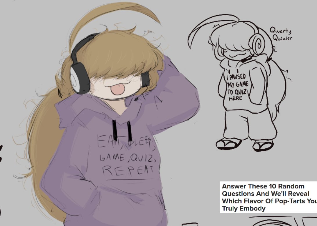 Gazoogaloo's tweet image. A new Quizler sister co-created by @itsCruiseElroy and I!
Her name is Qwerty and she's a loser and I love her dearly 🙌🙌