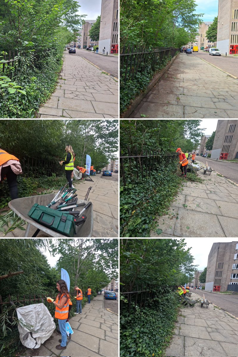 WOLCT's tweet image. 30 staff on duty today from the Edinburgh office of @dentsuUK down at Stockbridge. 

Whilst a team were wading in the river for rubbish &amp;amp; invasive species. The land crew helped to trim back the walkway, paint infrastructure and litter picking locally.

Top work team 👏 
#CSR