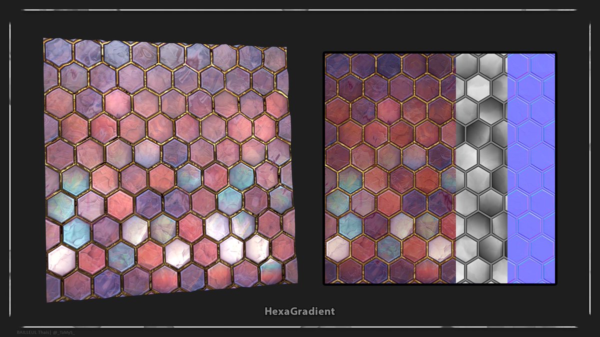_TaMyS_'s tweet image. Substance Designer again (maybe I&apos;m sick ??)🤓
I wanted to reproduce this pattern I find on Pinterest, I love that gradient and colors idea !🫶
#SubstanceDesigner #3dart