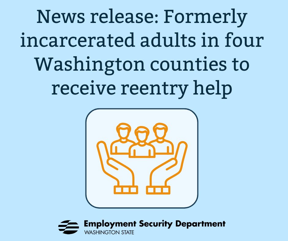 Adults soon to be released from jail in Kitsap, Franklin, Walla Walla and Pierce counties will get help to assess their skills and find jobs. Read more at: esd.wa.gov/about-us/news-…