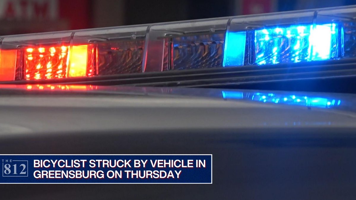 812now's tweet image. A person riding a bike was struck by a vehicle in Greensburg earlier today.
Here's what we know: 812noww.com/post/bicyclist…