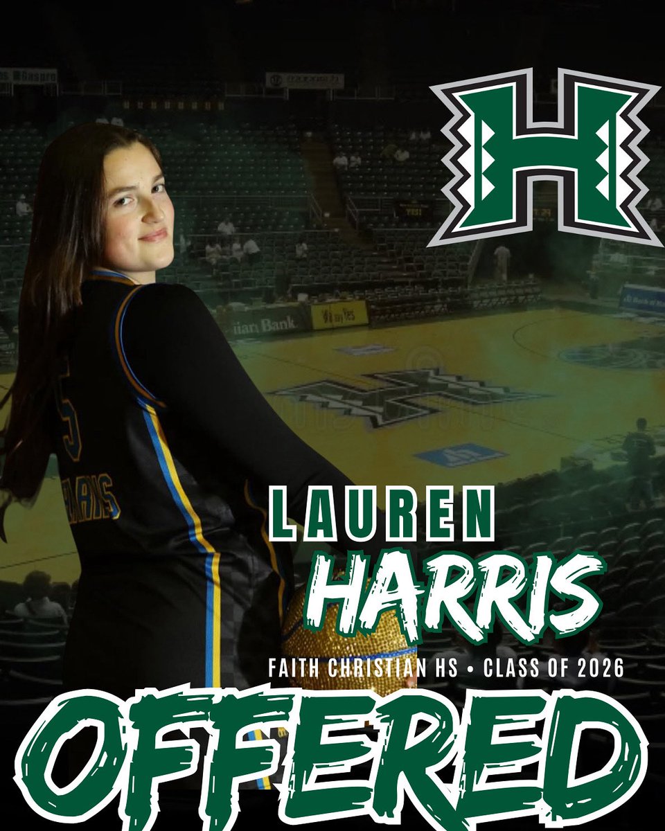 Congratulations to Faith Christian HS class of 2026 G, Lauren Harris on her offer from the University of Hawaii. Thank You Coaches for believing in her. We are so proud of you Lauren, keep working hard on and off the court. 

#WEoverME 
#OneTeamOneFamily 🩵🩷