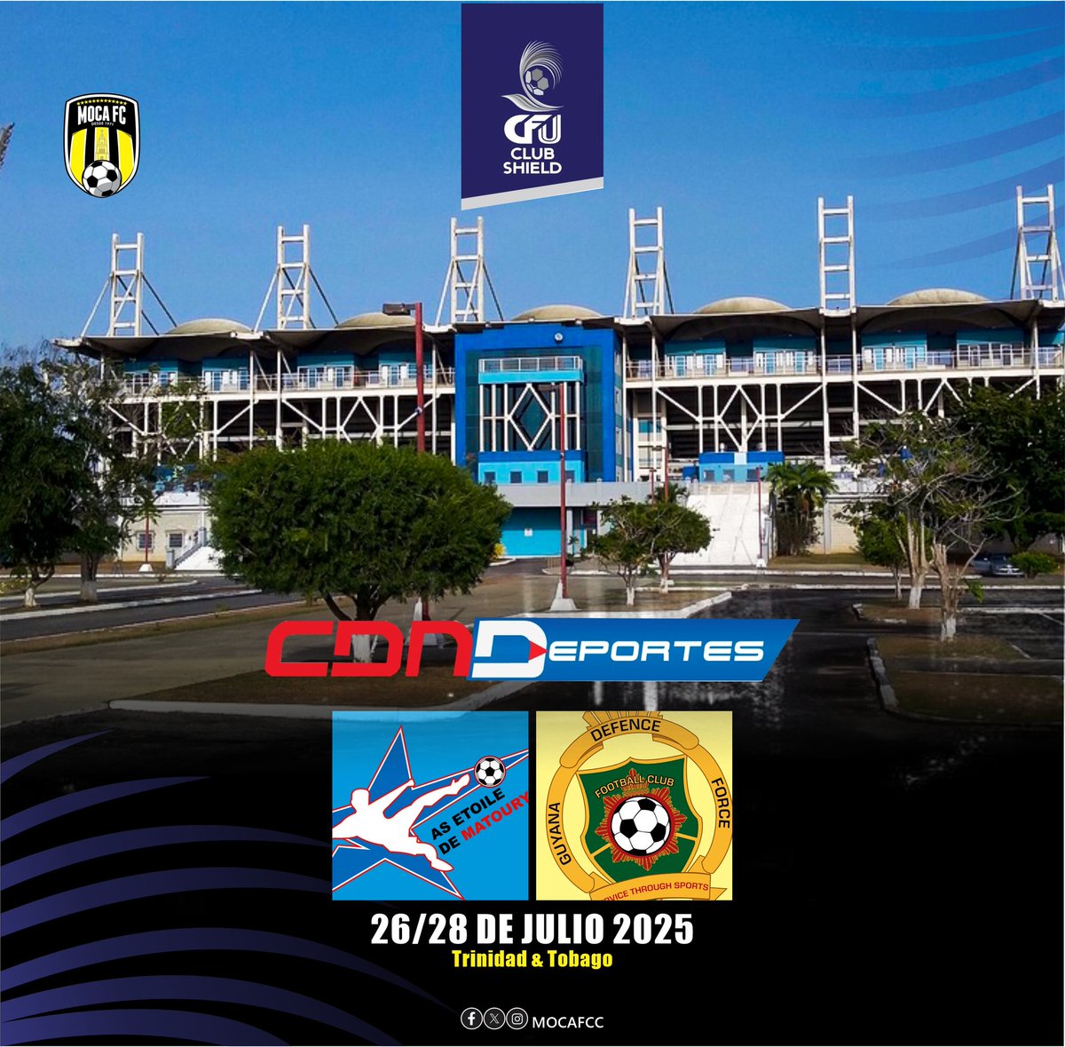 MOCAFC (@mocafcc) on Twitter photo 🏟️ ¡Nuestros partidos serán trasmitidos por CDN Deportes! 💛🖤
Los partidos del Moca FC correspondiente al Grupo B de la CFU 2025, estarán por el canal de <a href="/CDNDeportesRD/">CDNDeportesRD</a>
#mocafc #caribbeanshield #aurinegros 🏟️ ¡Nuestros partidos serán trasmitidos por CDN Deportes! 💛🖤
Los partidos del Moca FC correspondiente al Grupo B de la CFU 2025, estarán por el canal de <a href="/CDNDeportesRD/">CDNDeportesRD</a>
#mocafc #caribbeanshield #aurinegros